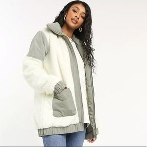 NWT threadbare panelled teddy coat 6